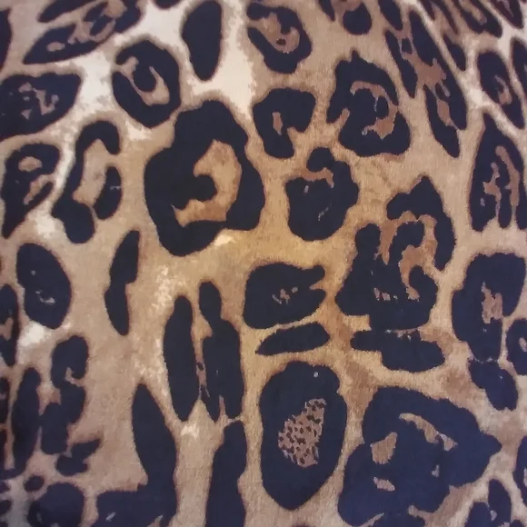 Chicos Leopard Print V-Neck Dress Size Chicos 2 Mobwife Glam Vacation Office - Picture 2 of 7